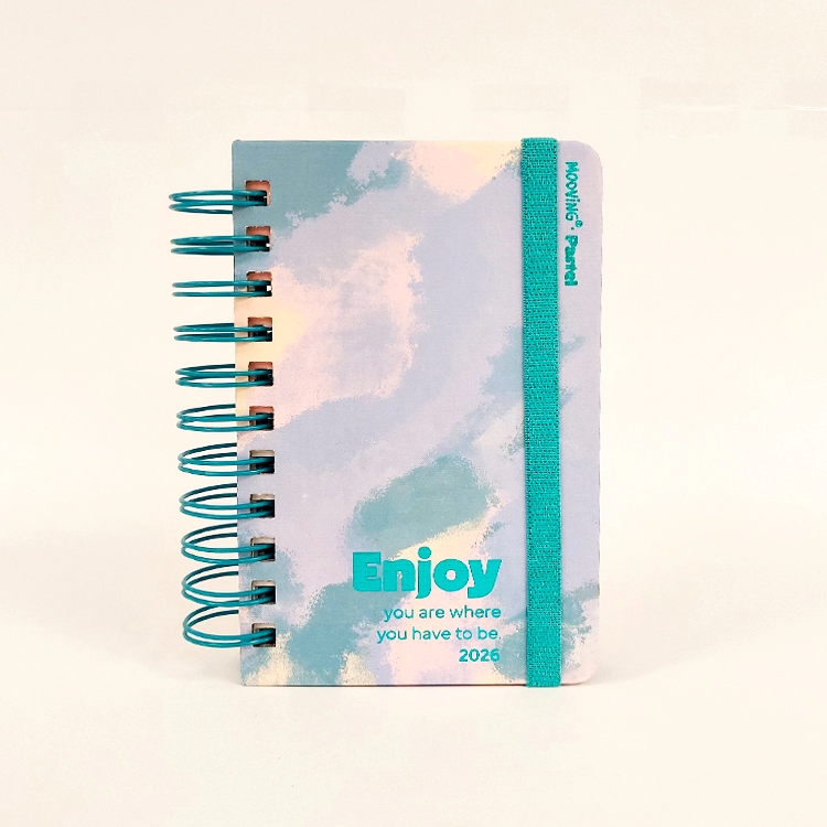 Agenda Mooving 2026 Pastel Enjoy Dia por Pagina 10x15 cm con Espiral Art.1403210